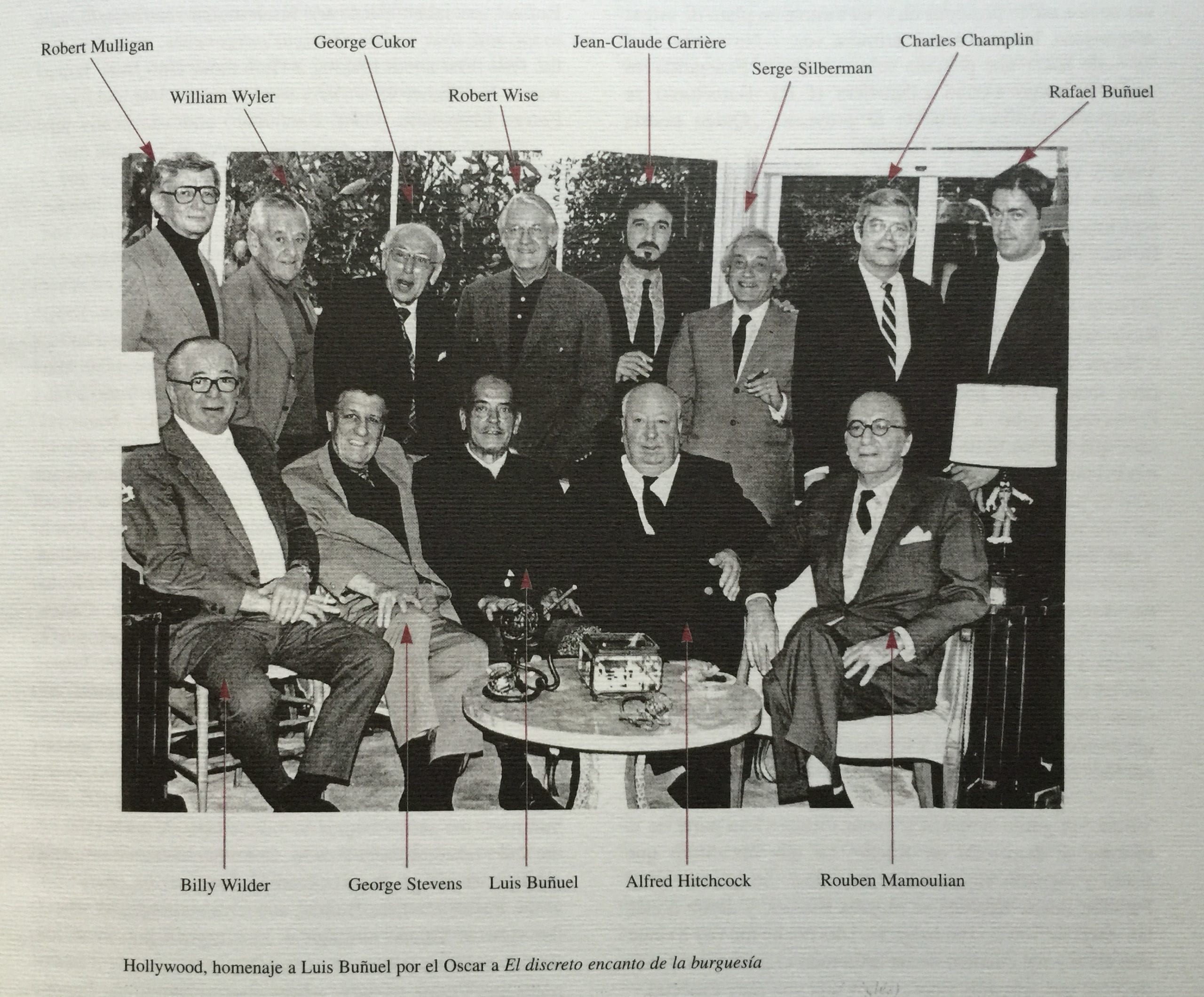 Luis Buñuel rodeado por los mejores directores de cine de Hollywood