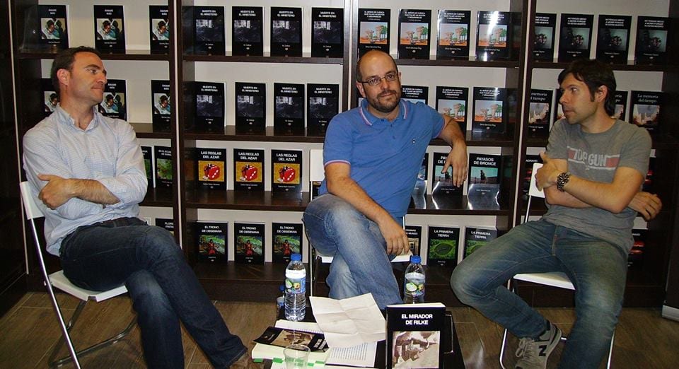 De izquierda a derecha: Miguel Ángel Ballesteros, Carlos Rodrigo y Pedro Iznaola