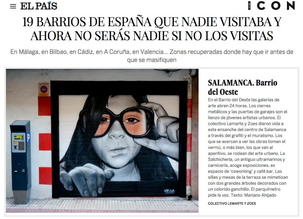Editorial Amarante - El País - Barrio del Oeste - ZOES