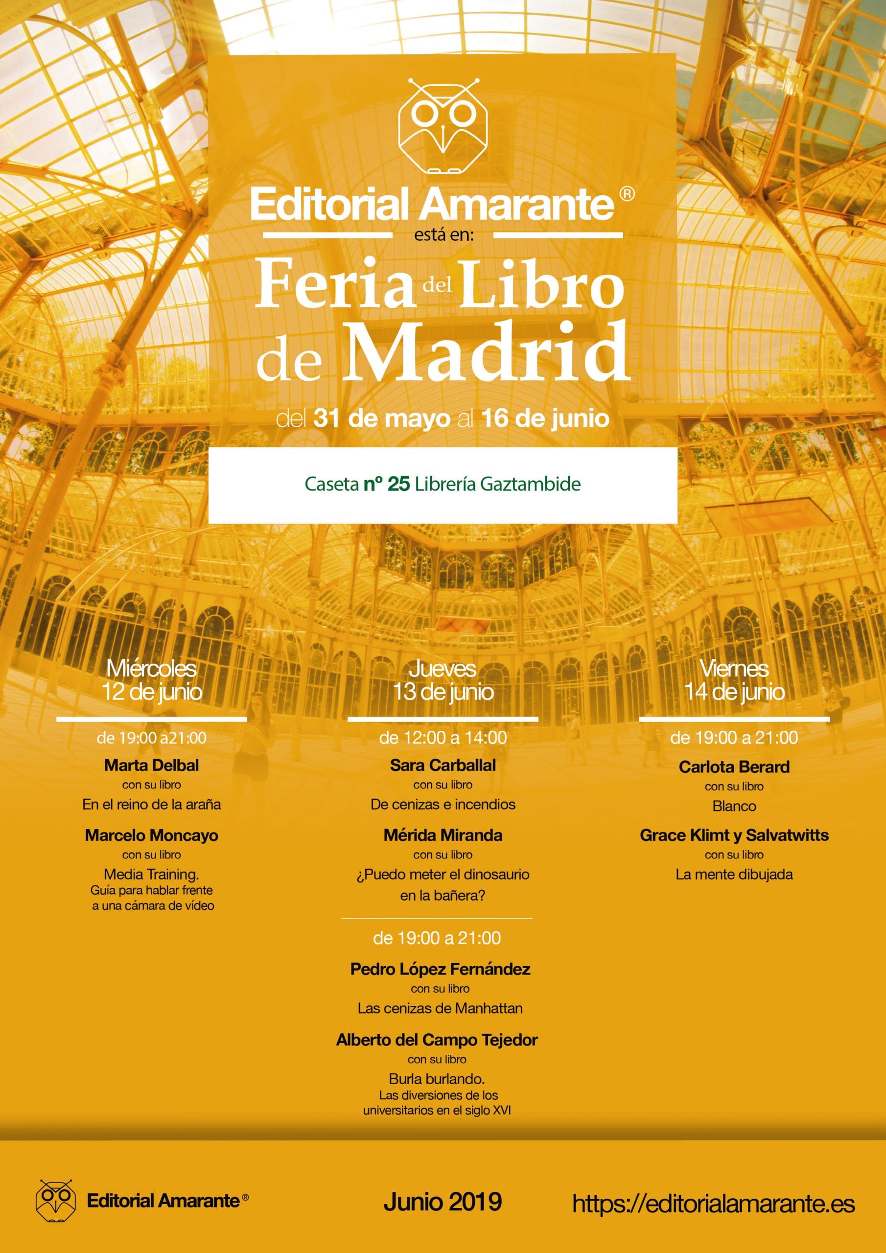 Cartel A3 Feria del Libro Madrid 2019 Amarante-01