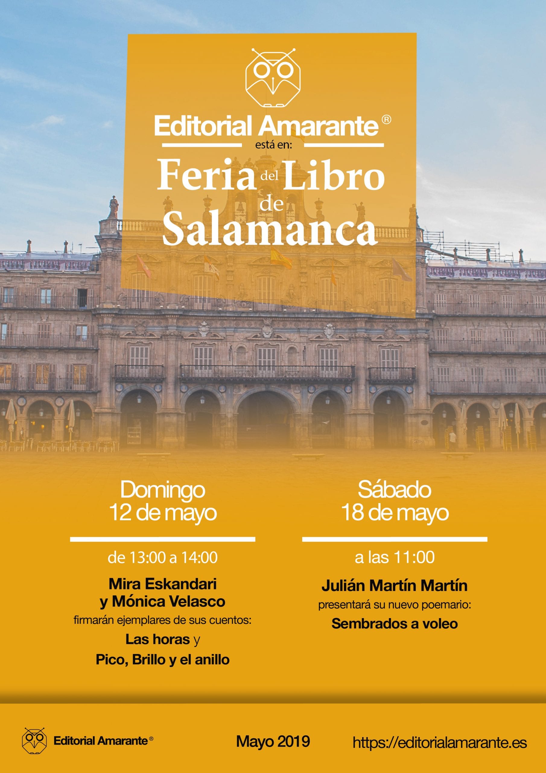 Cartel A3 Feria del Libro Salamanca 2019 Amarante-01