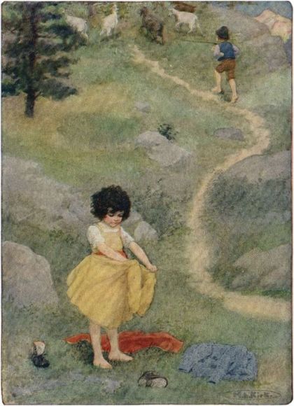 Ilustración de Maria Kirk para Heidi (Spyri, 1880)