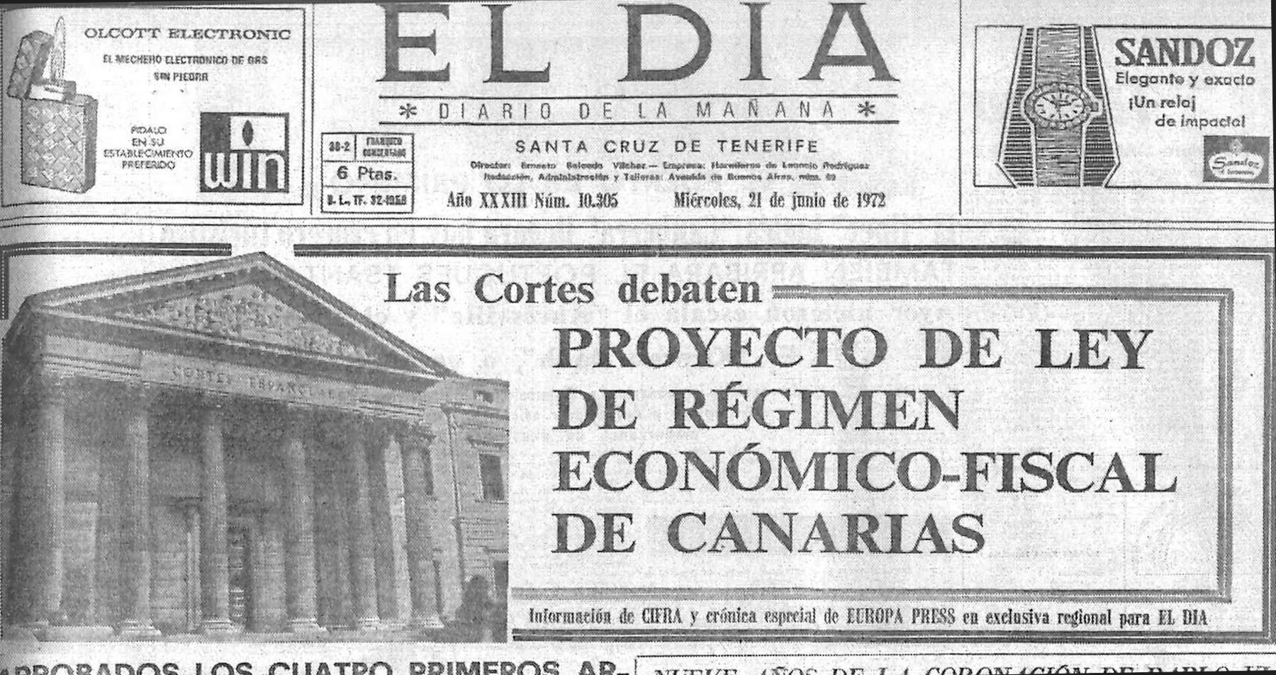 El Día - Proyecto de Ley de Régimen Económico-Fiscal de Canarias